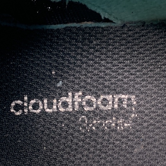 Addidas Running Jogging Workout Shoes Sneakers Black & Aqua Cushion Insoles - Picture 10 of 17